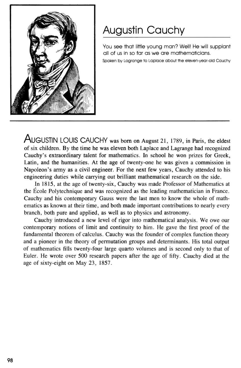 Biography of Augustin Cauchy