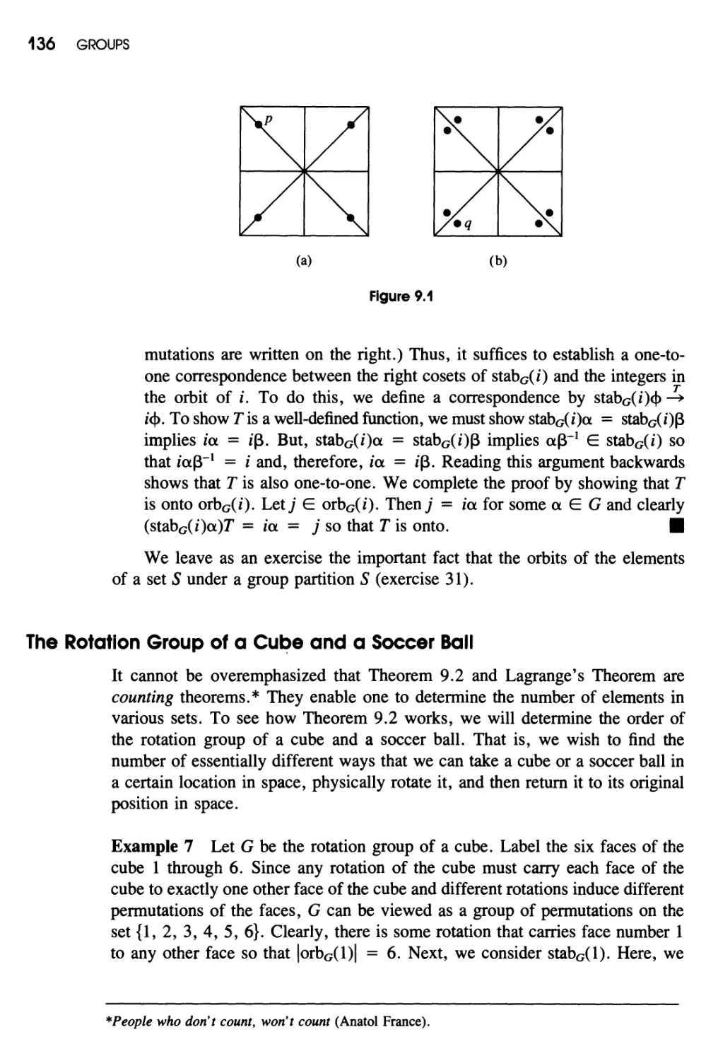 The Rotation Group of a Cube and a Soccer Ball
