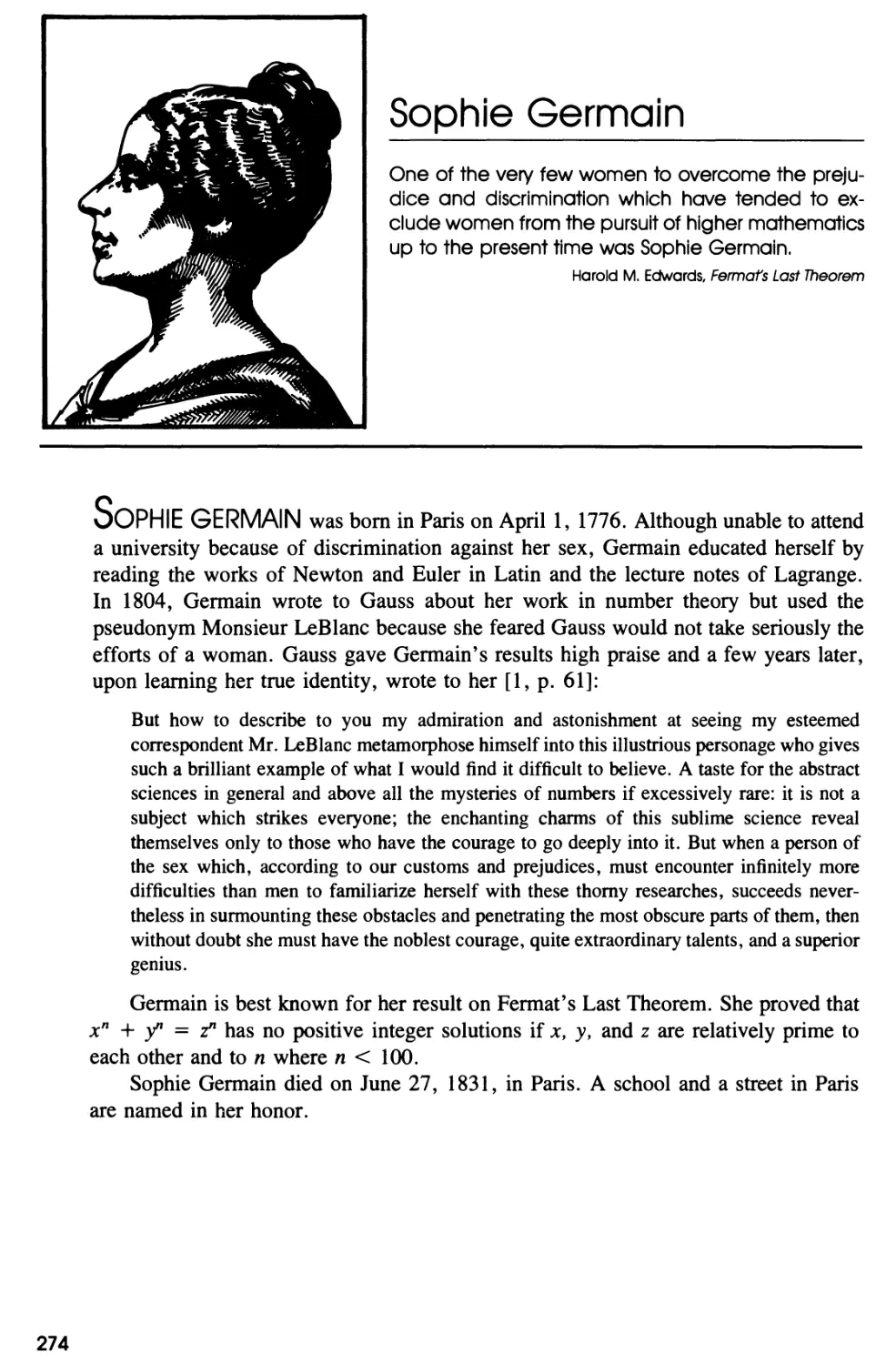 Biography of Sophie Germain