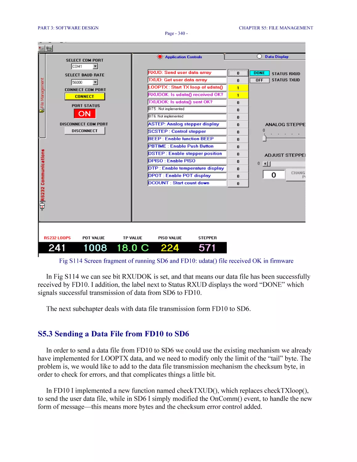 S5.3 Sending a Data File from FD10 to SD6