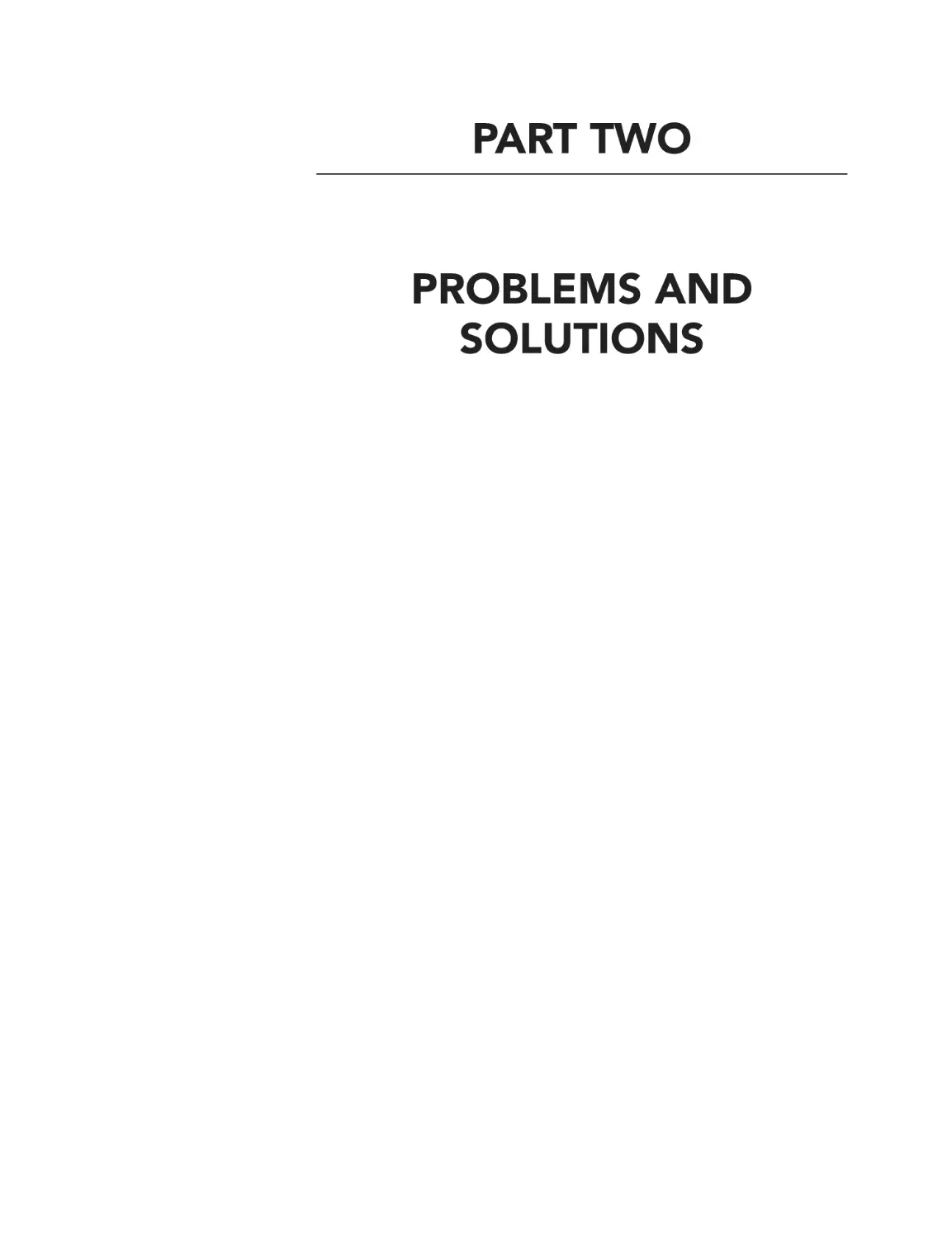 Problems and Solutions