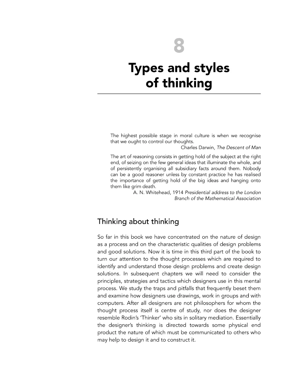 Types and styles of thinking