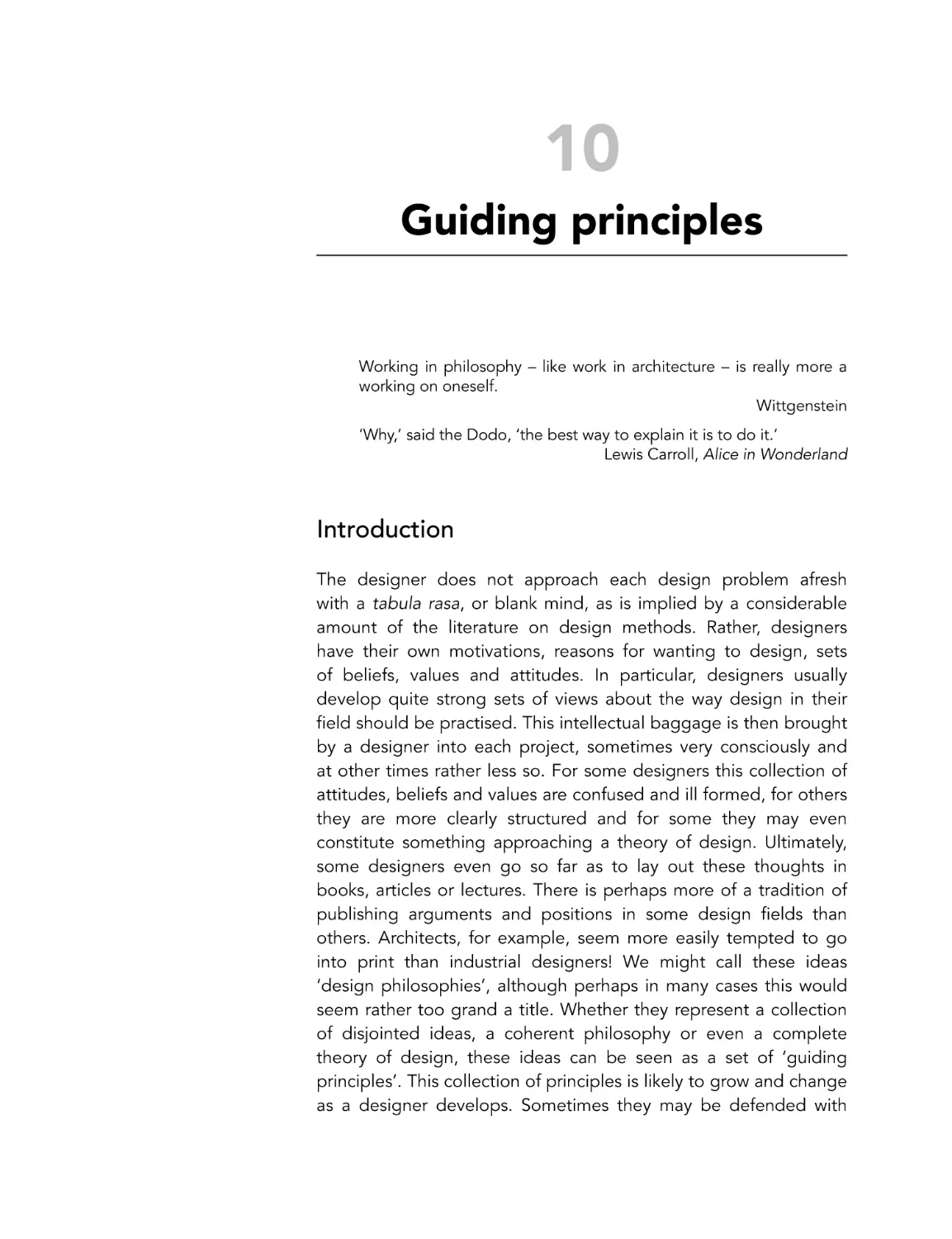 Guiding principles