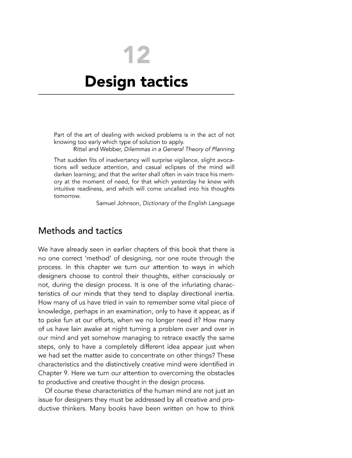 Design tactics