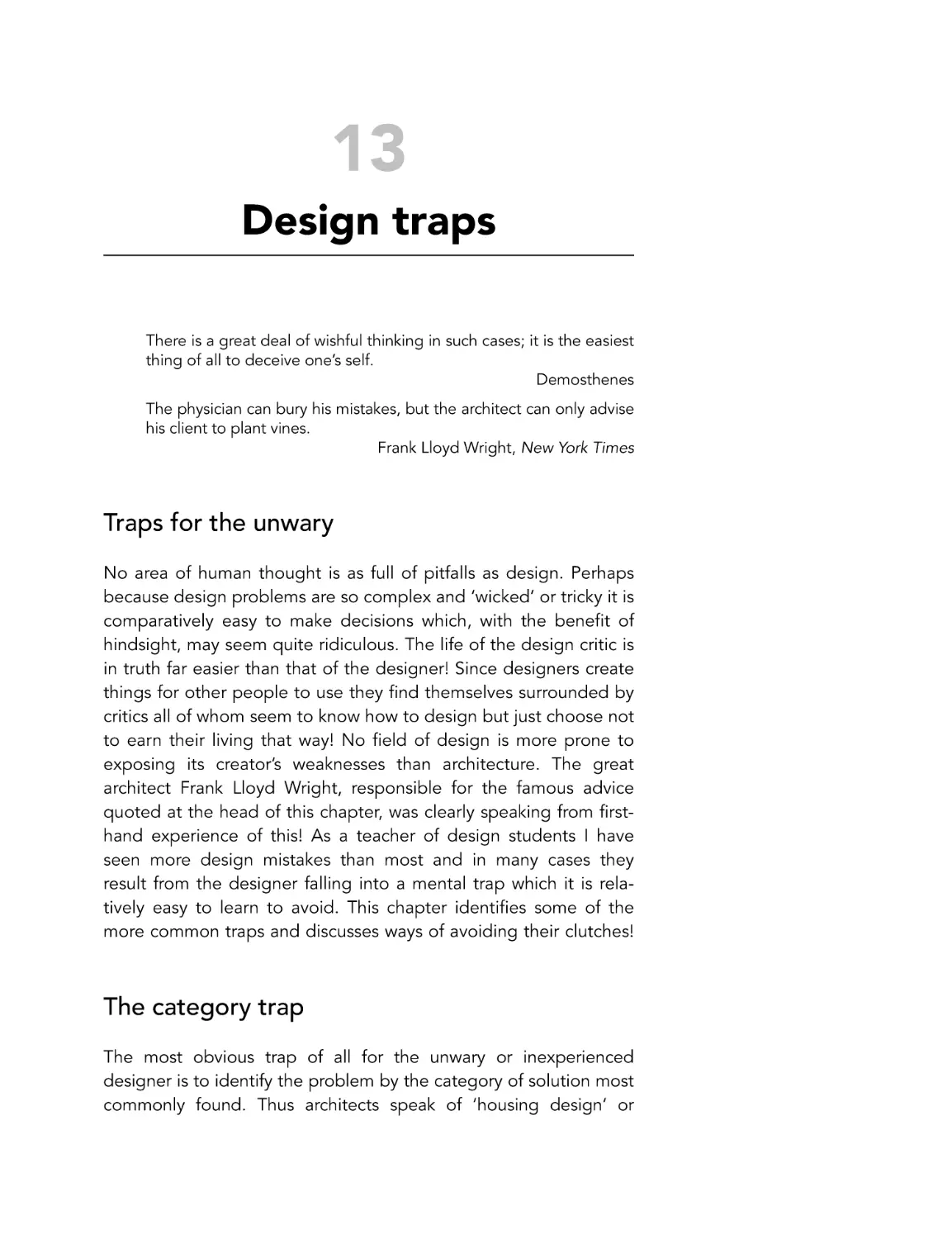 Design traps