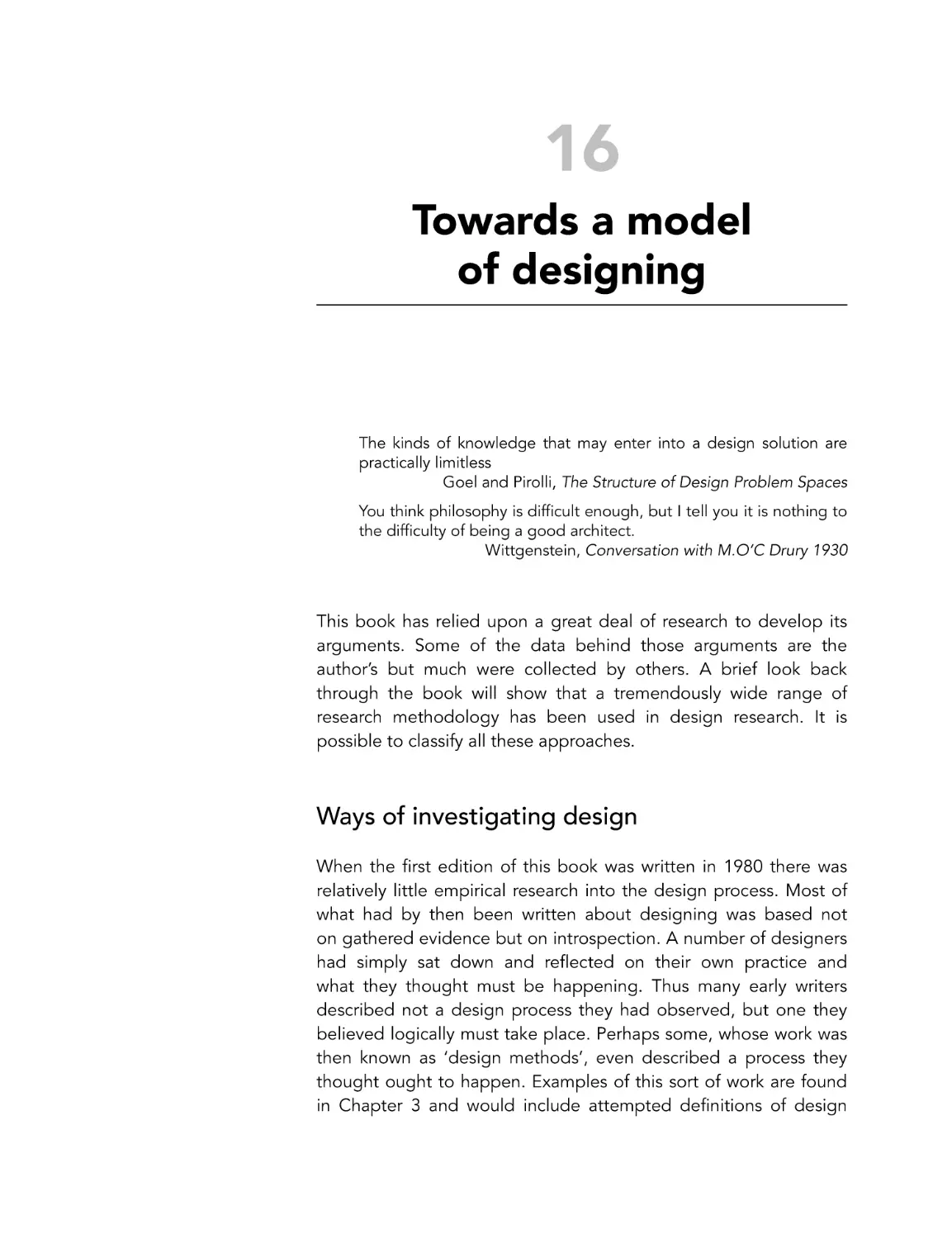 Towards a model of designing