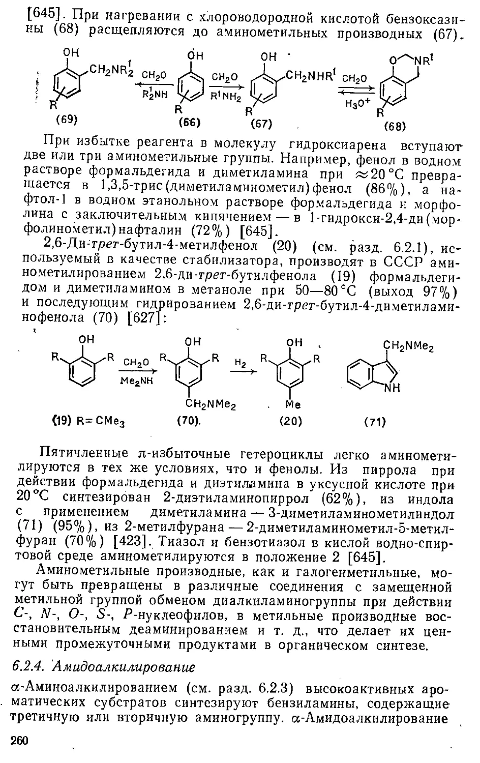 {260} 6.2.4. Амидоалкилирование