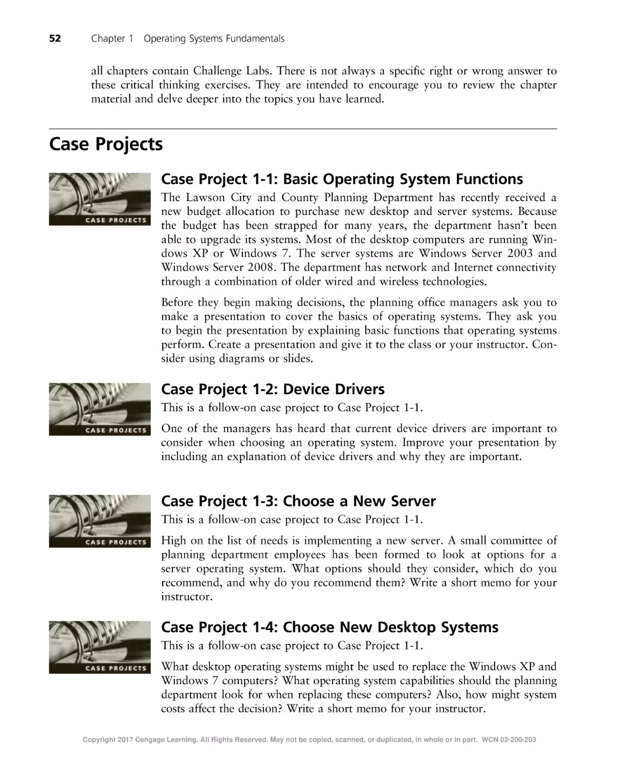 Case Projects
Case Project 1-1
Case Project 1-2
Case Project 1-3
Case Project 1-4