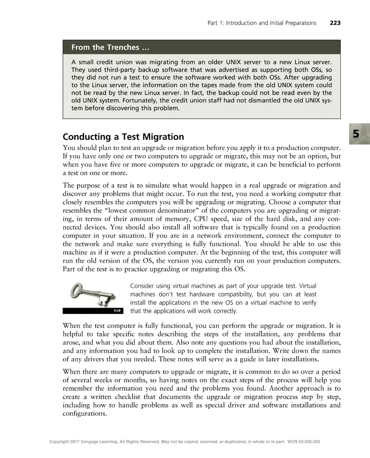 Conducting a Test Migration