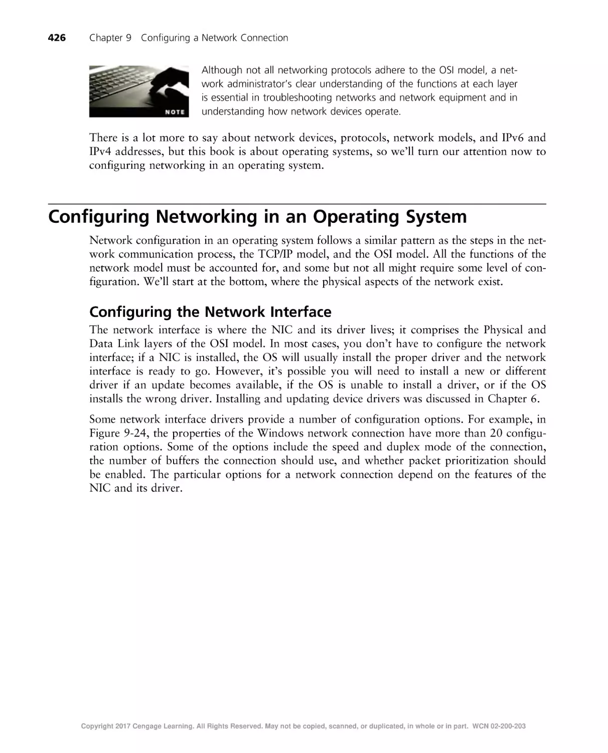 Configuring Networking in an Operating System
Configuring the Network Interface