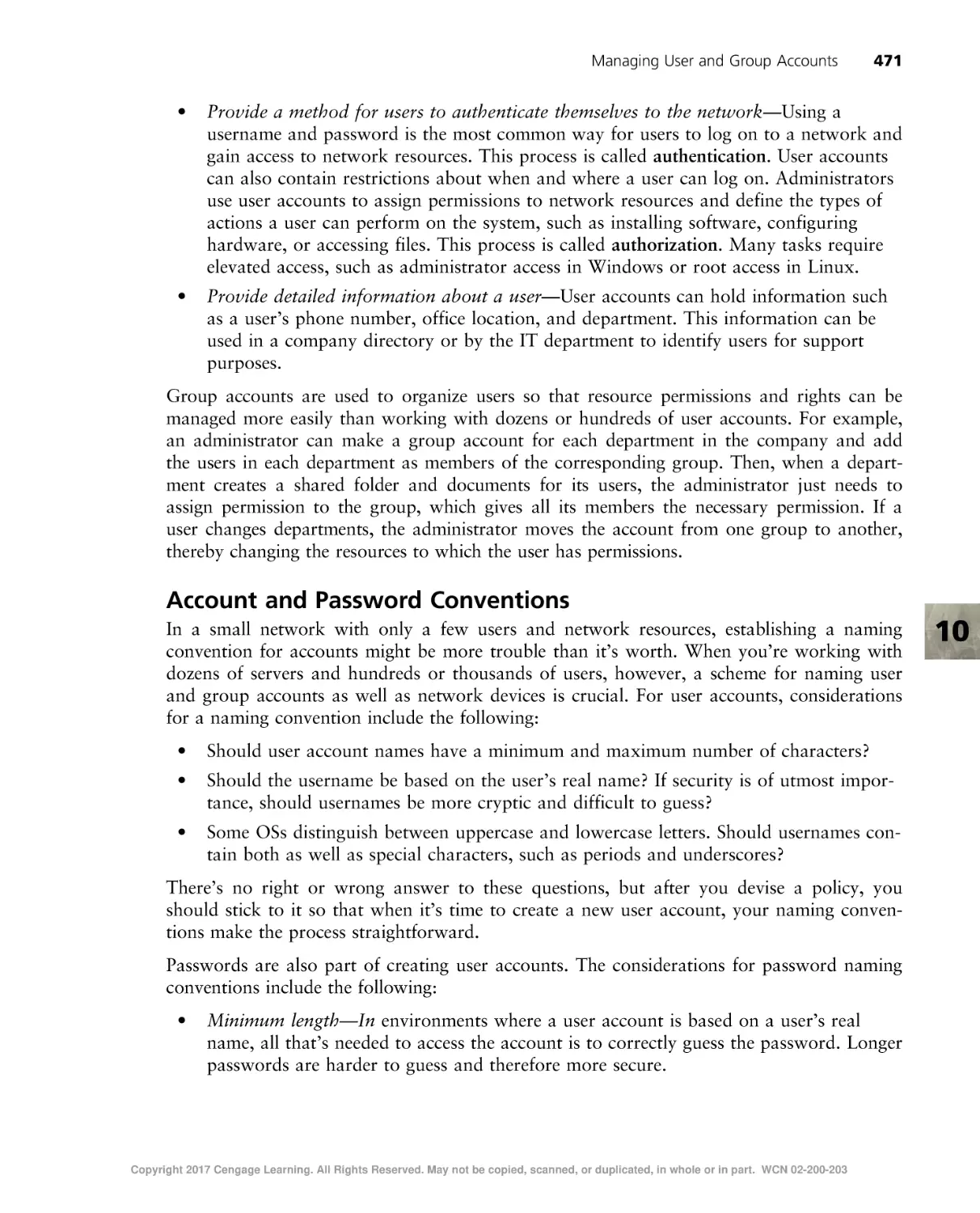 Account and Password Conventions