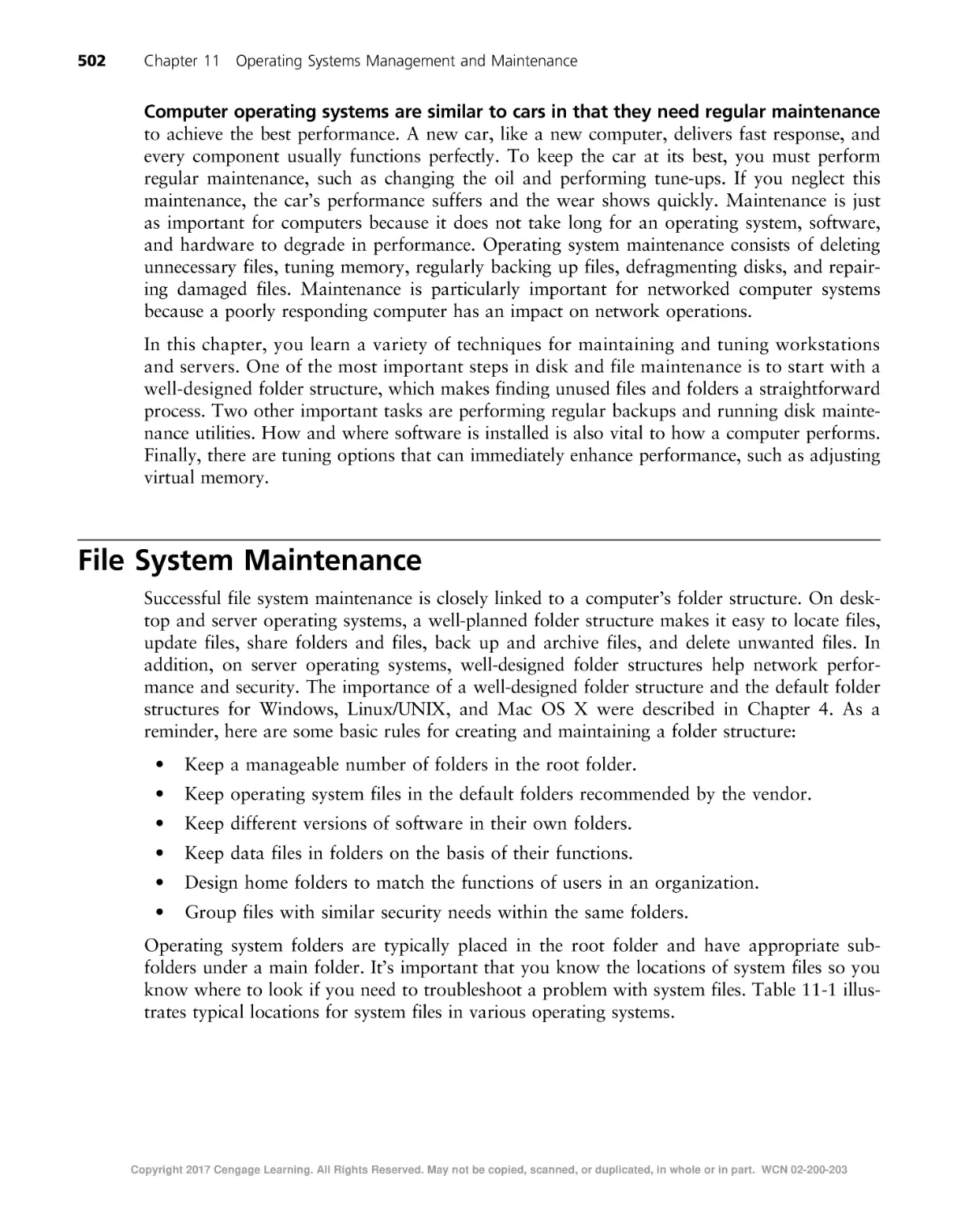 File System Maintenance