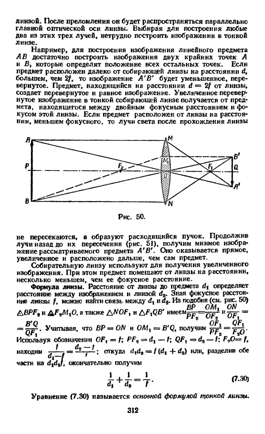 Формула линзы