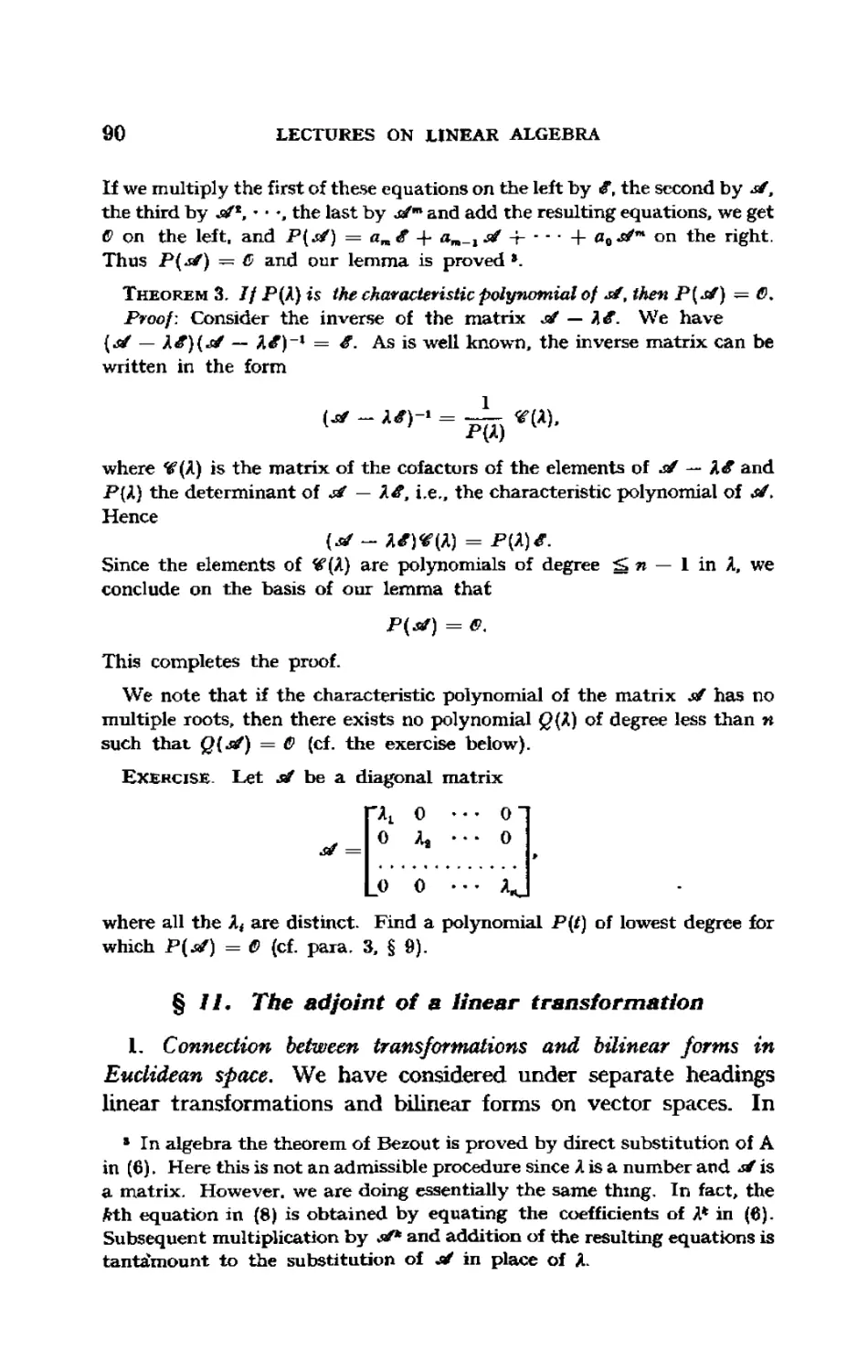 §11. The adjoint of a linear transformation