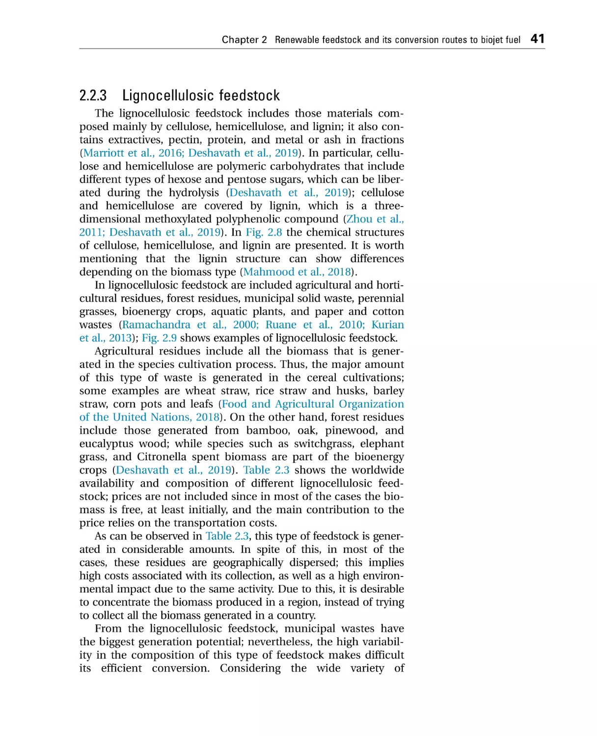 2.2.3 Lignocellulosic feedstock