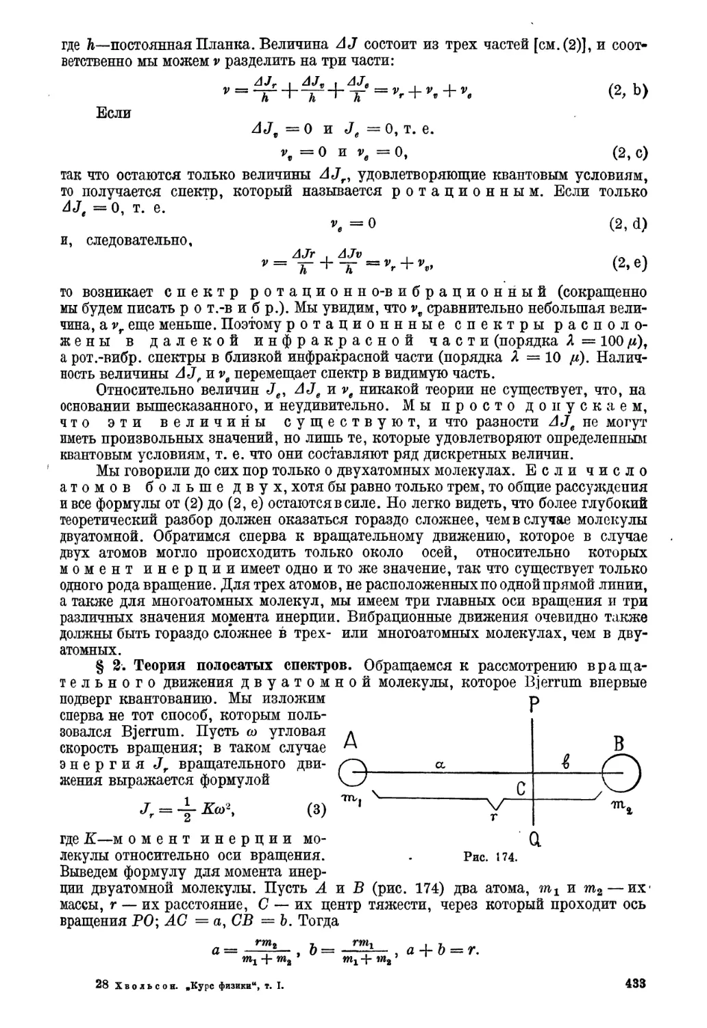 § 2. Теория полосатых спектров