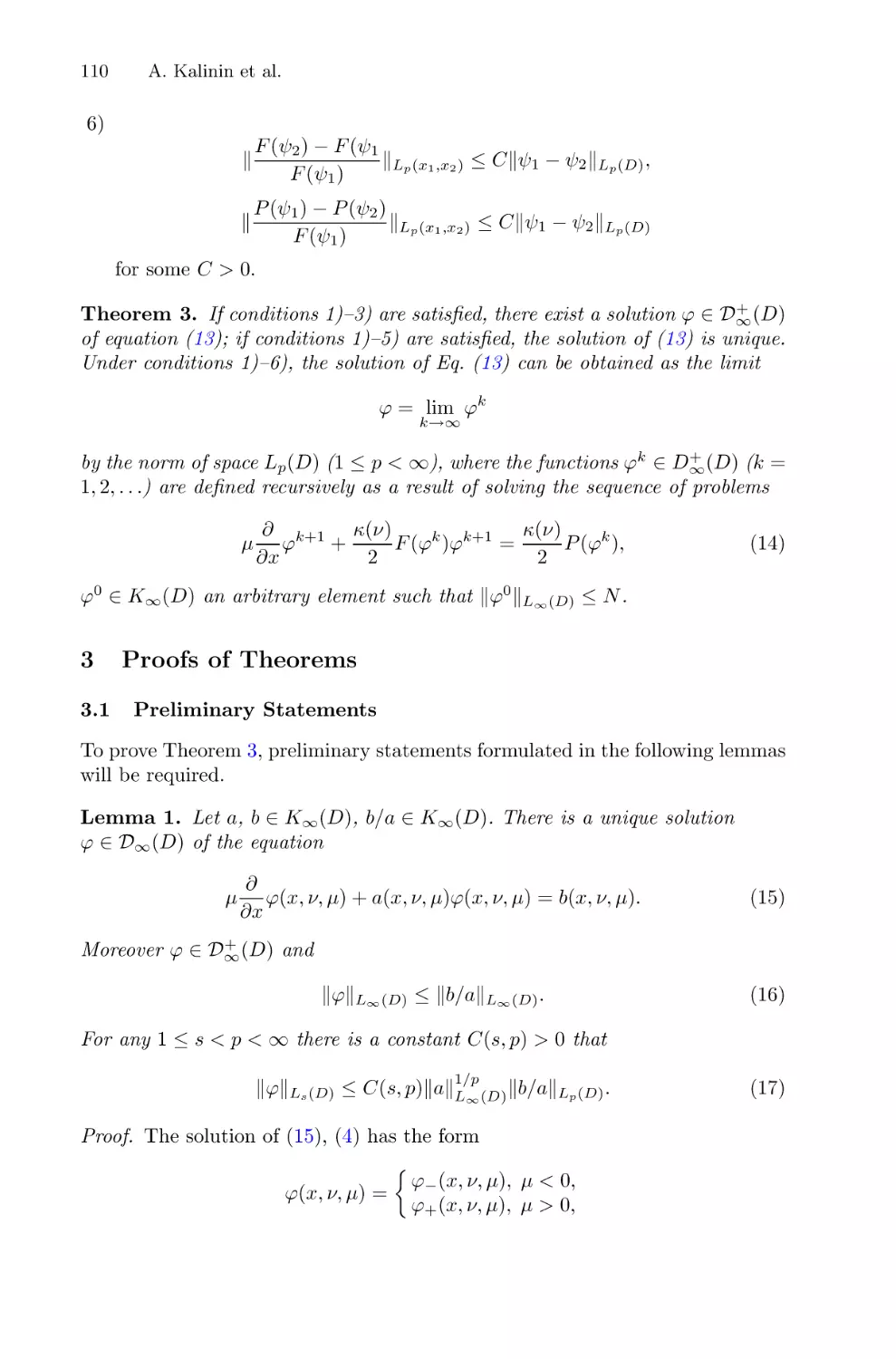 3 Proofs of Theorems
3.1 Preliminary Statements