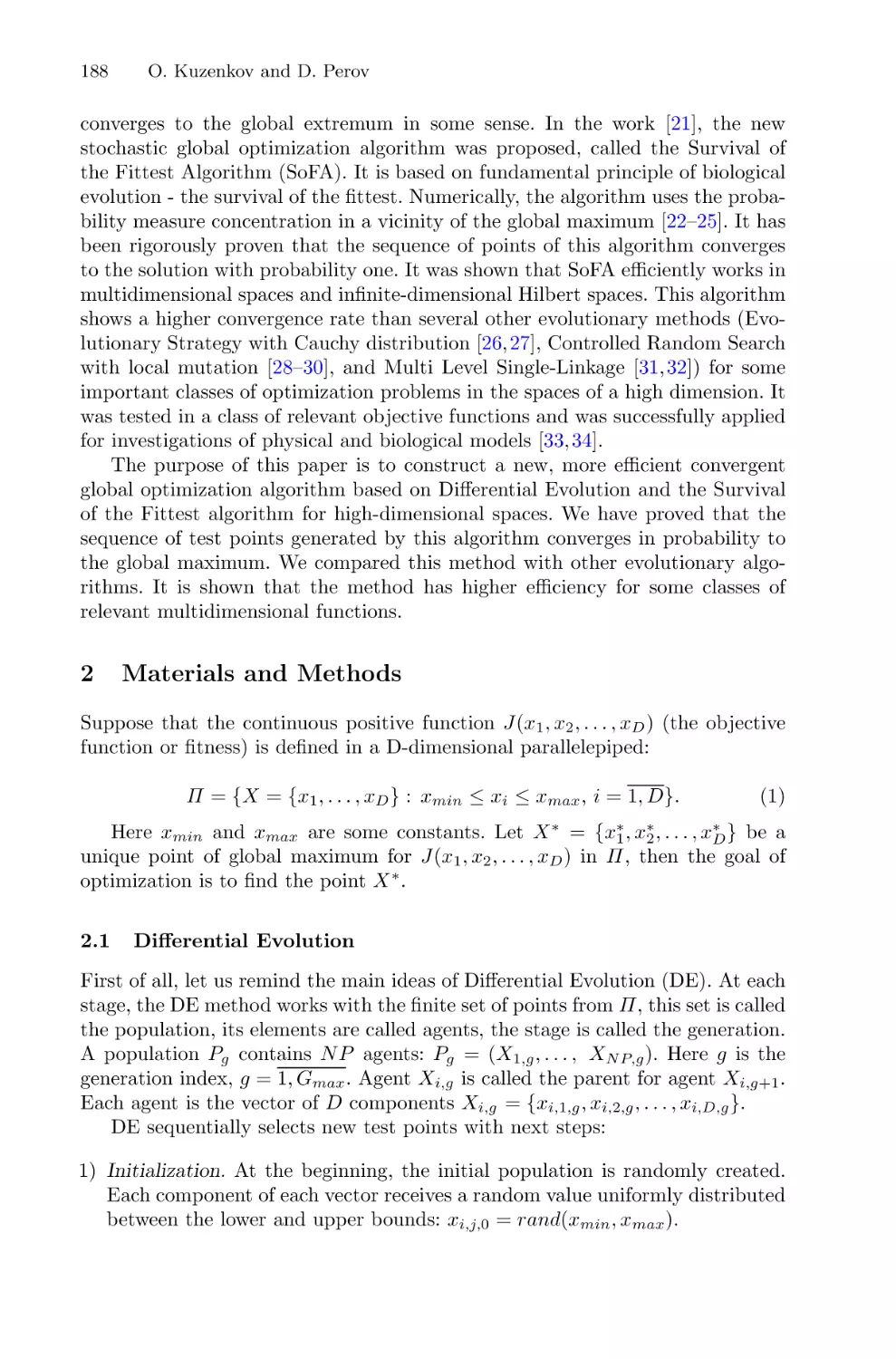 2 Materials and Methods
2.1 Differential Evolution