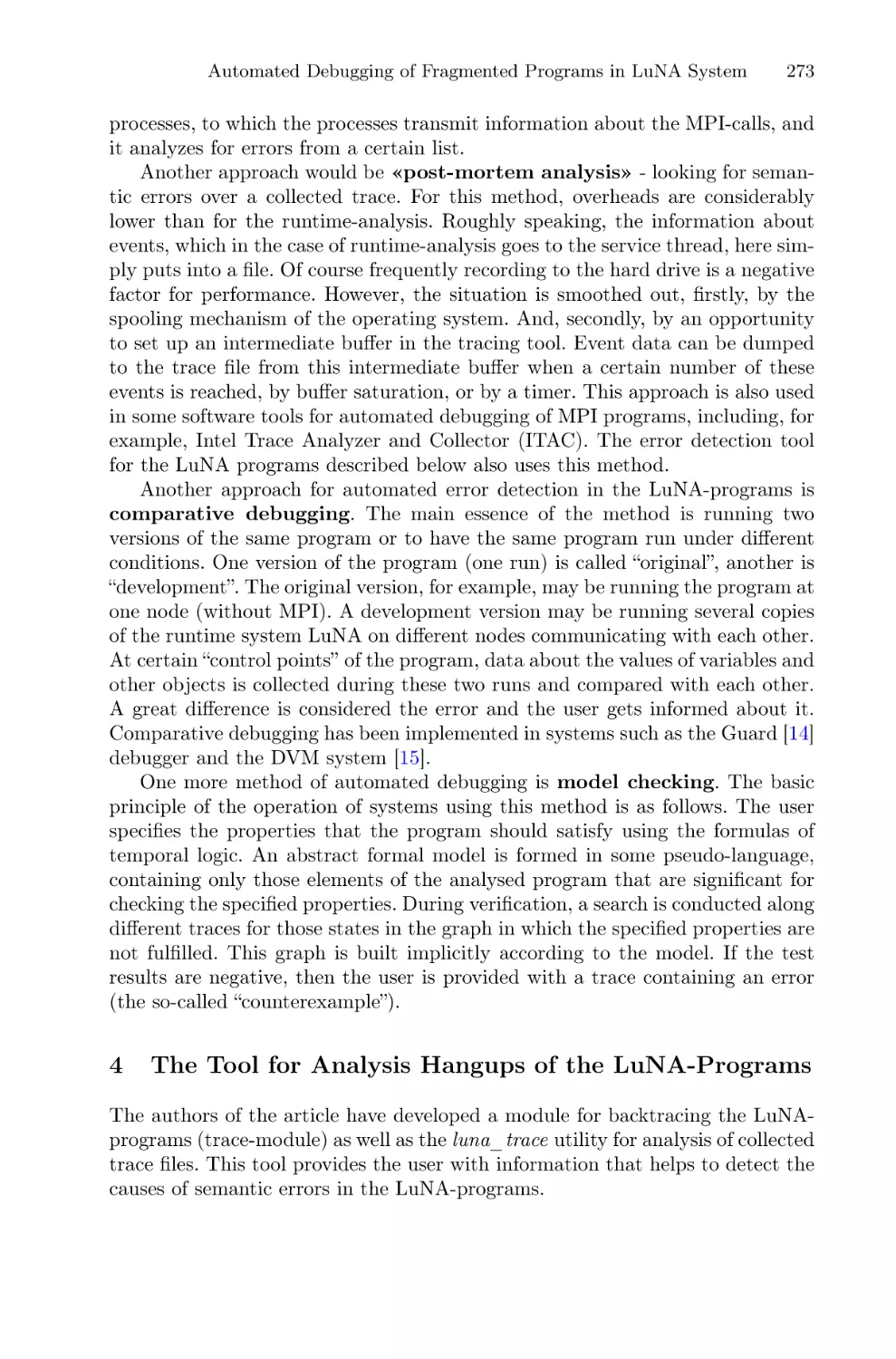 4 The Tool for Analysis Hangups of the LuNA-Programs