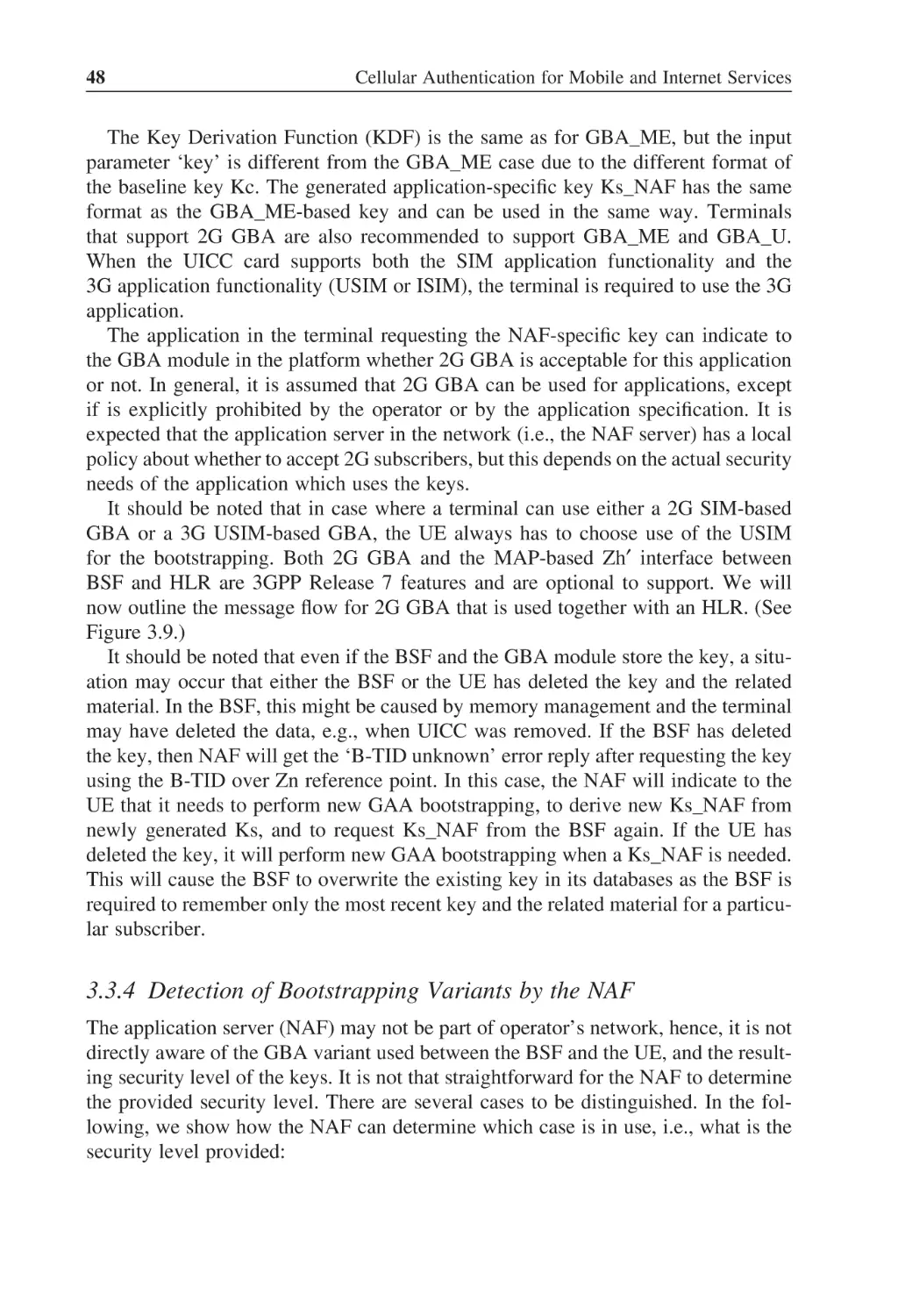 3.3.4 Detection of Bootstrapping Variants by the NAF