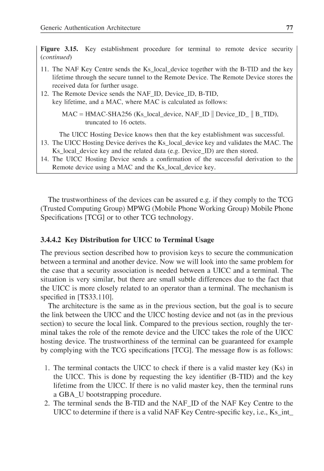 3.4.4.2 Key Distribution for UICC to Terminal Usage