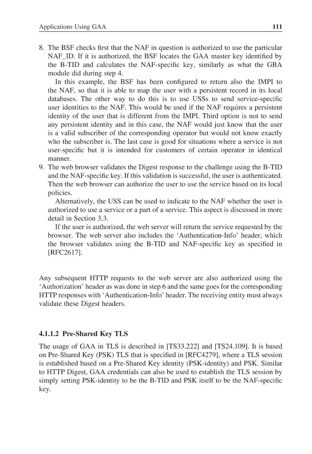 4.1.1.2 Pre-Shared Key TLS