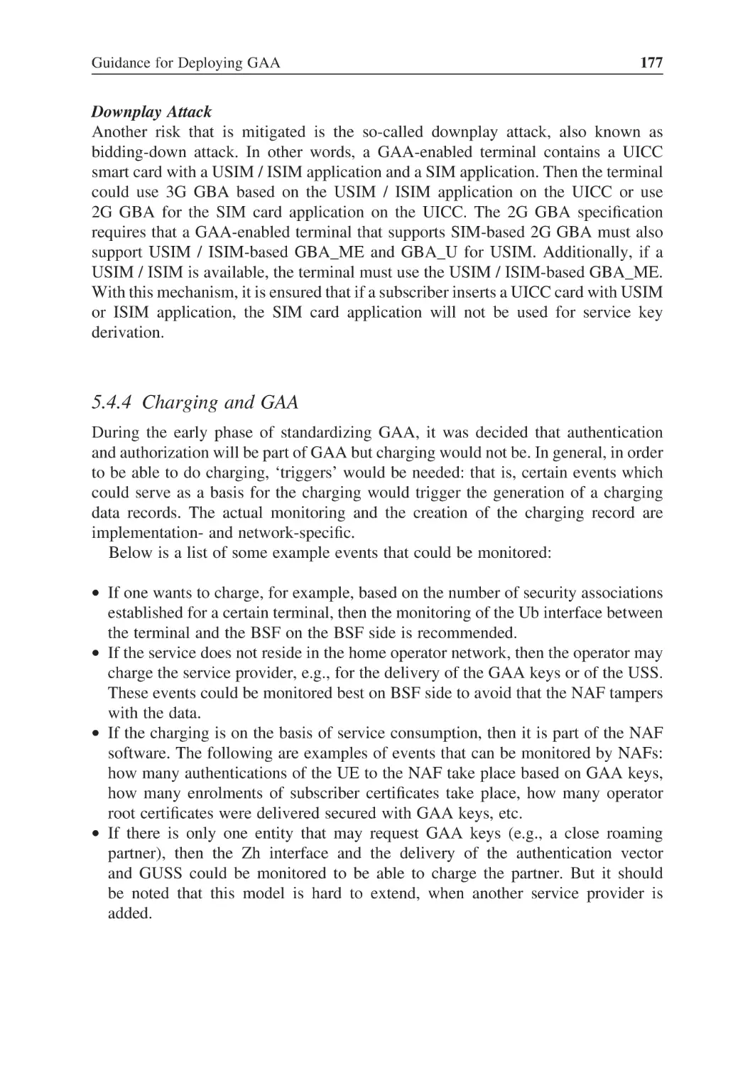 5.4.4 Charging and GAA