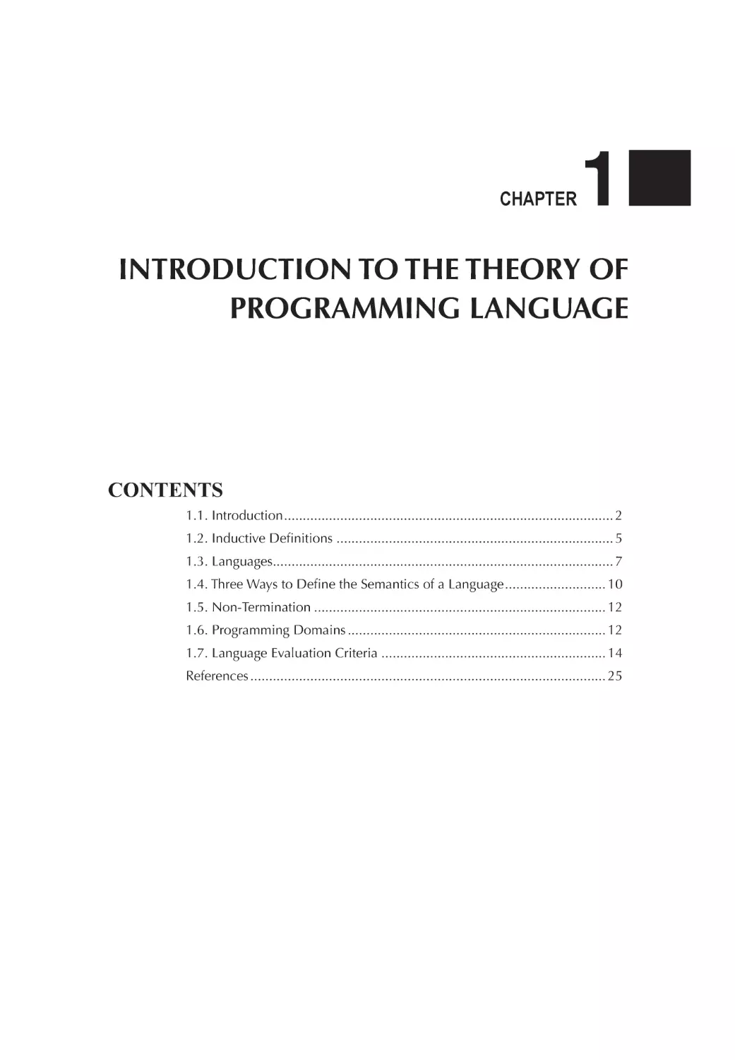 Chapter 1 Introduction to the Theory of Programming Language