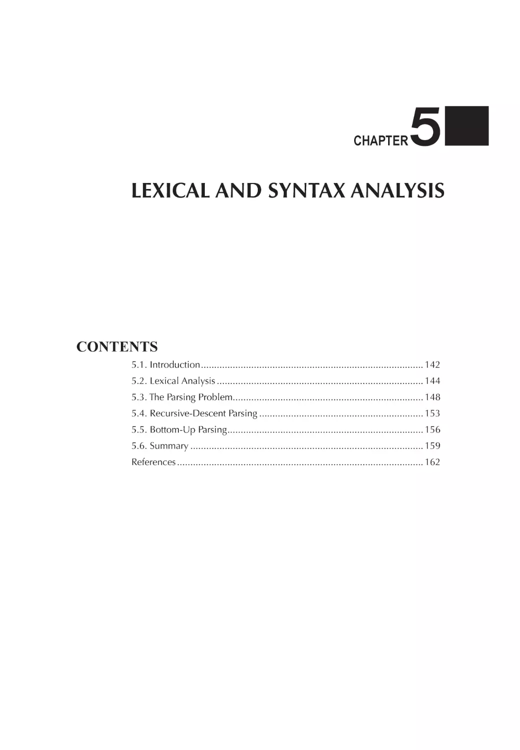 Chapter 5 Lexical and Syntax Analysis