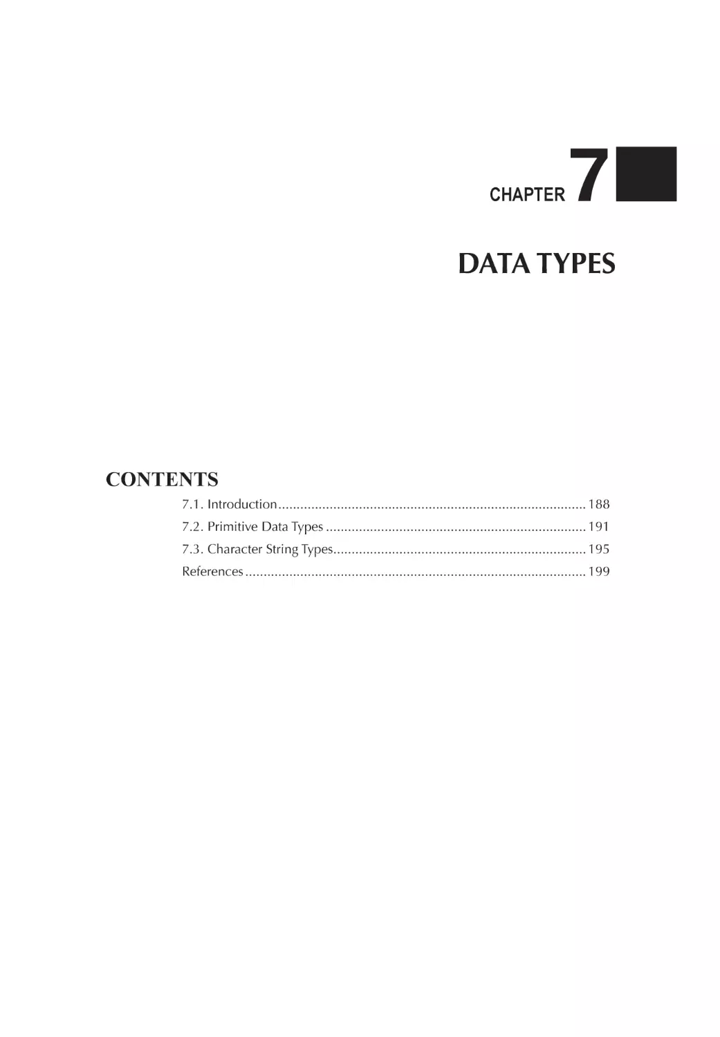 Chapter 7 Data Types