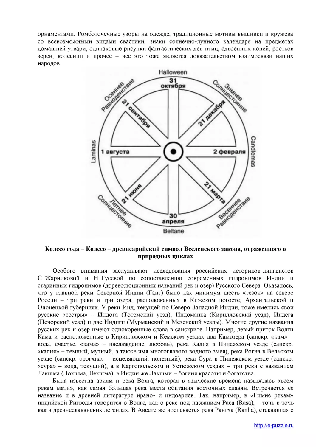 Колесо года – Колесо – древнеарийский символ Вселенского закона, отраженного в природных циклах