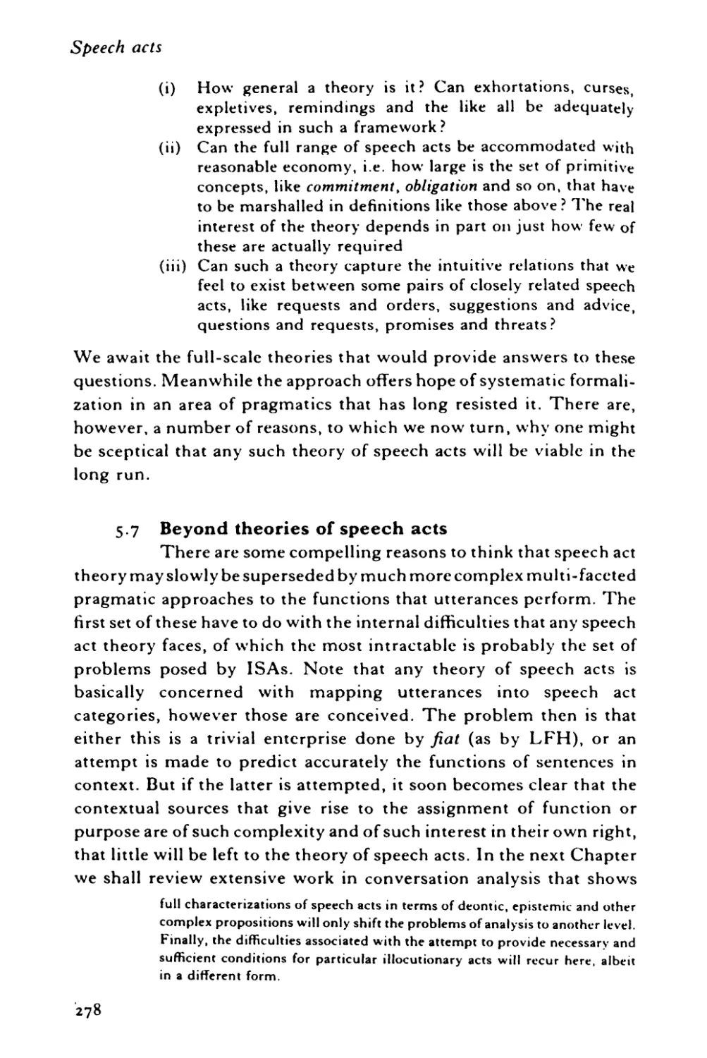 5.7 Beyond theories of speech acts