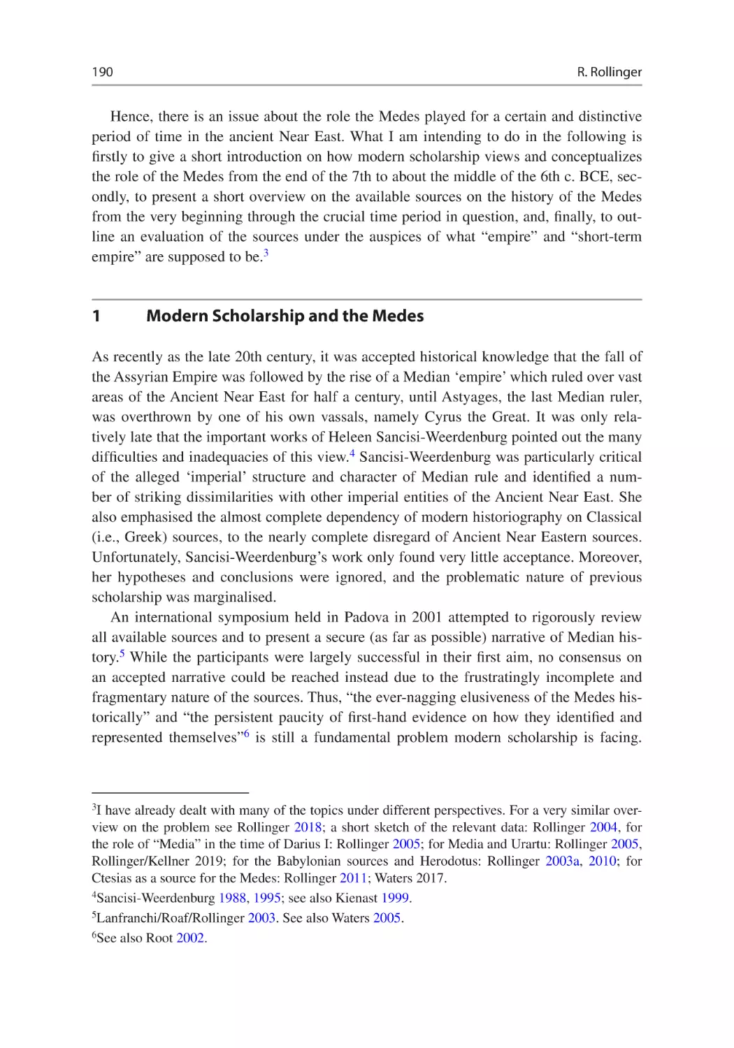 1	Modern Scholarship and the Medes